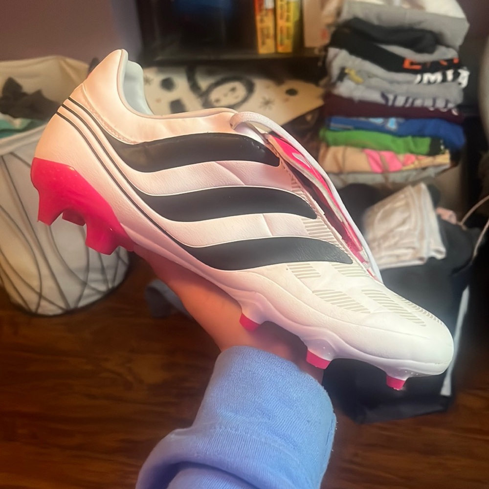 Adidas Predator Precision White/Black/Pink Size 8